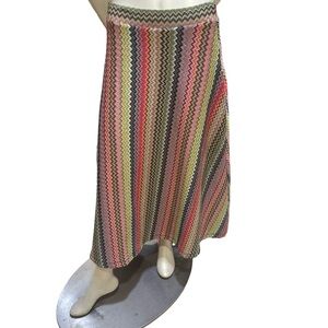 Maeve Multicolor Zigzag Midi Skirt